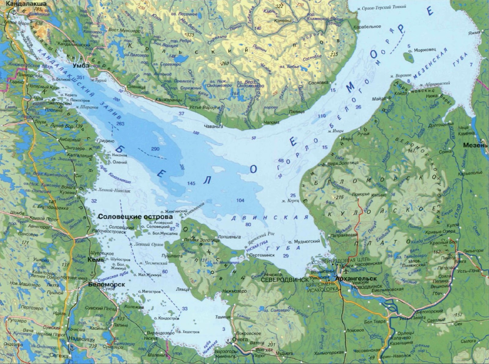 Поморы белого моря карта
